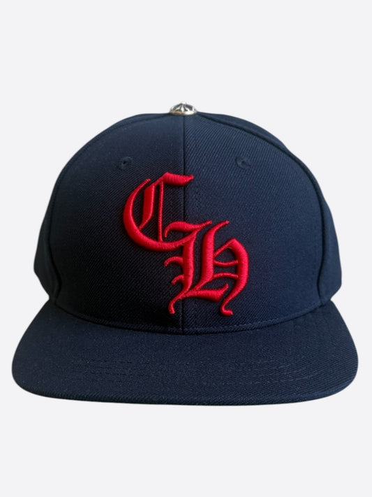 Chrome Hearts Navy & Red CH Logo Hat