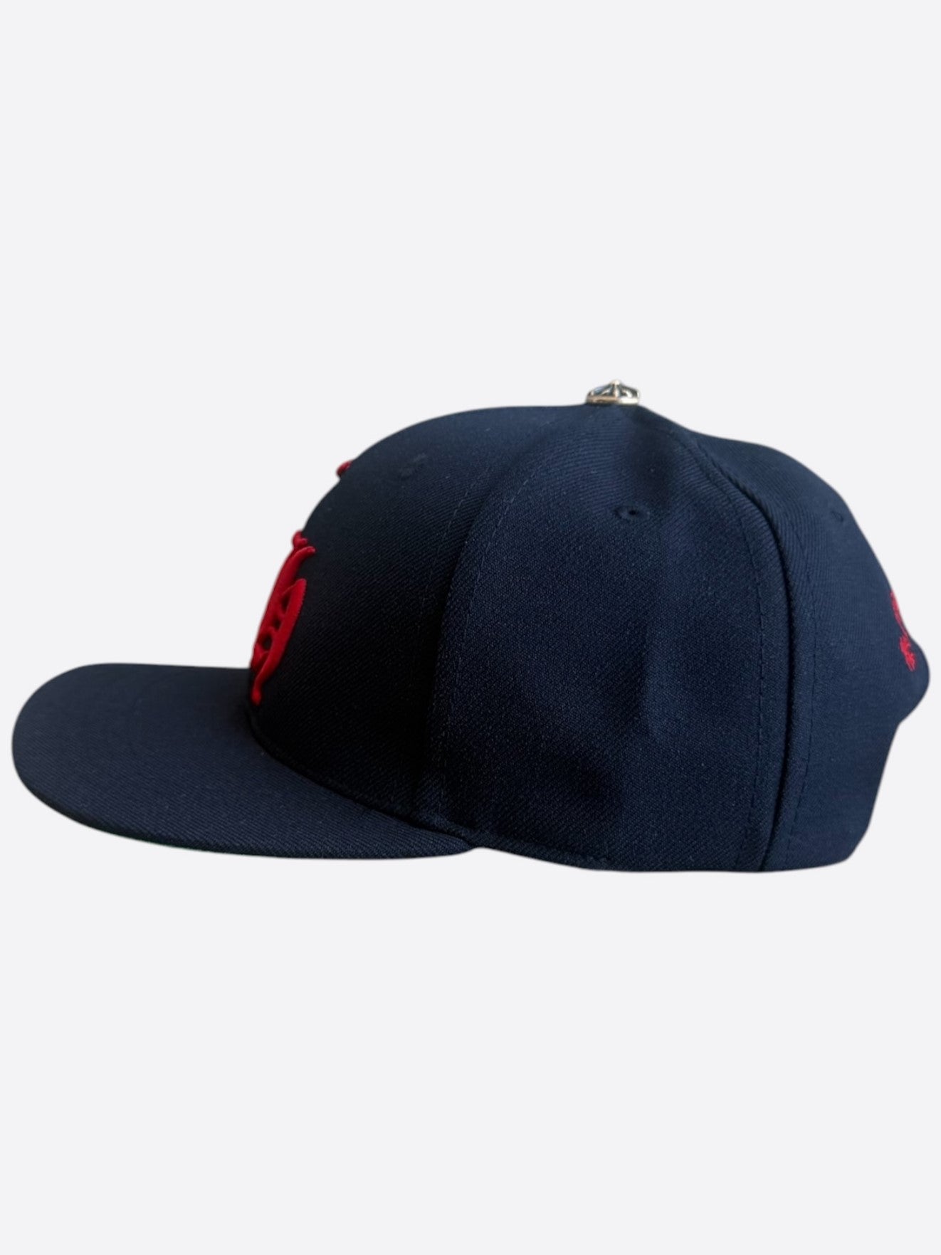 Chrome Hearts Navy & Red CH Logo Hat