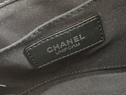 Chanel Black Lambskin Quilted Medium Uniform Bumbag