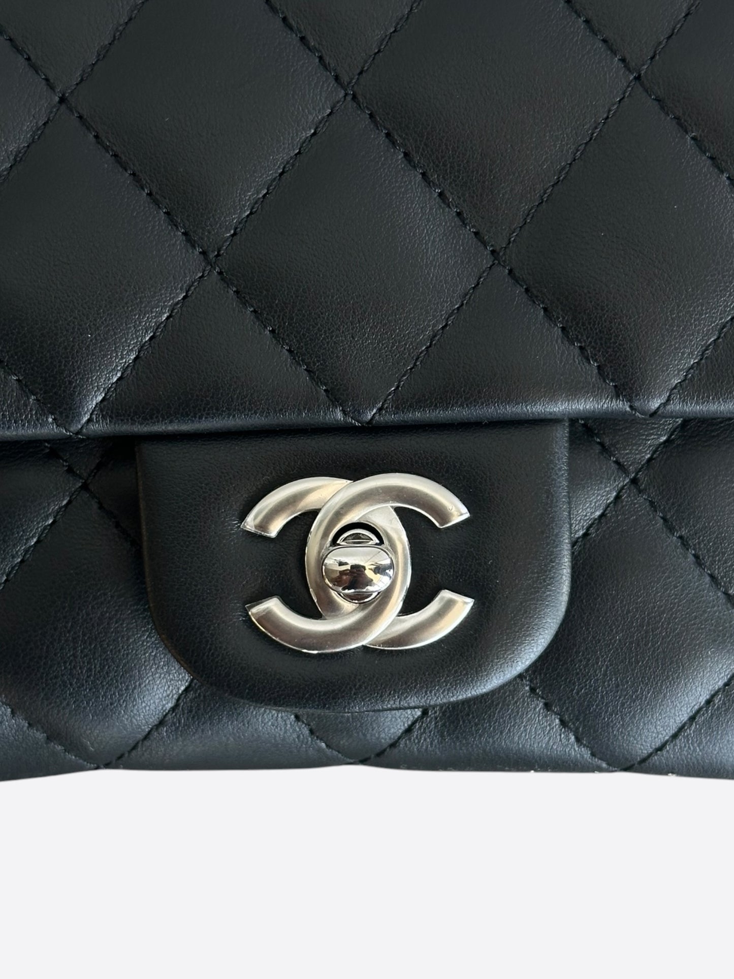 Chanel Black Lambskin Quilted Medium Uniform Bumbag