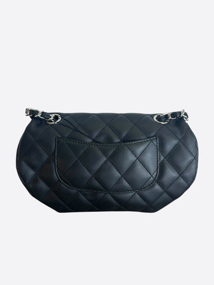 Chanel Black Lambskin Quilted Medium Uniform Bumbag