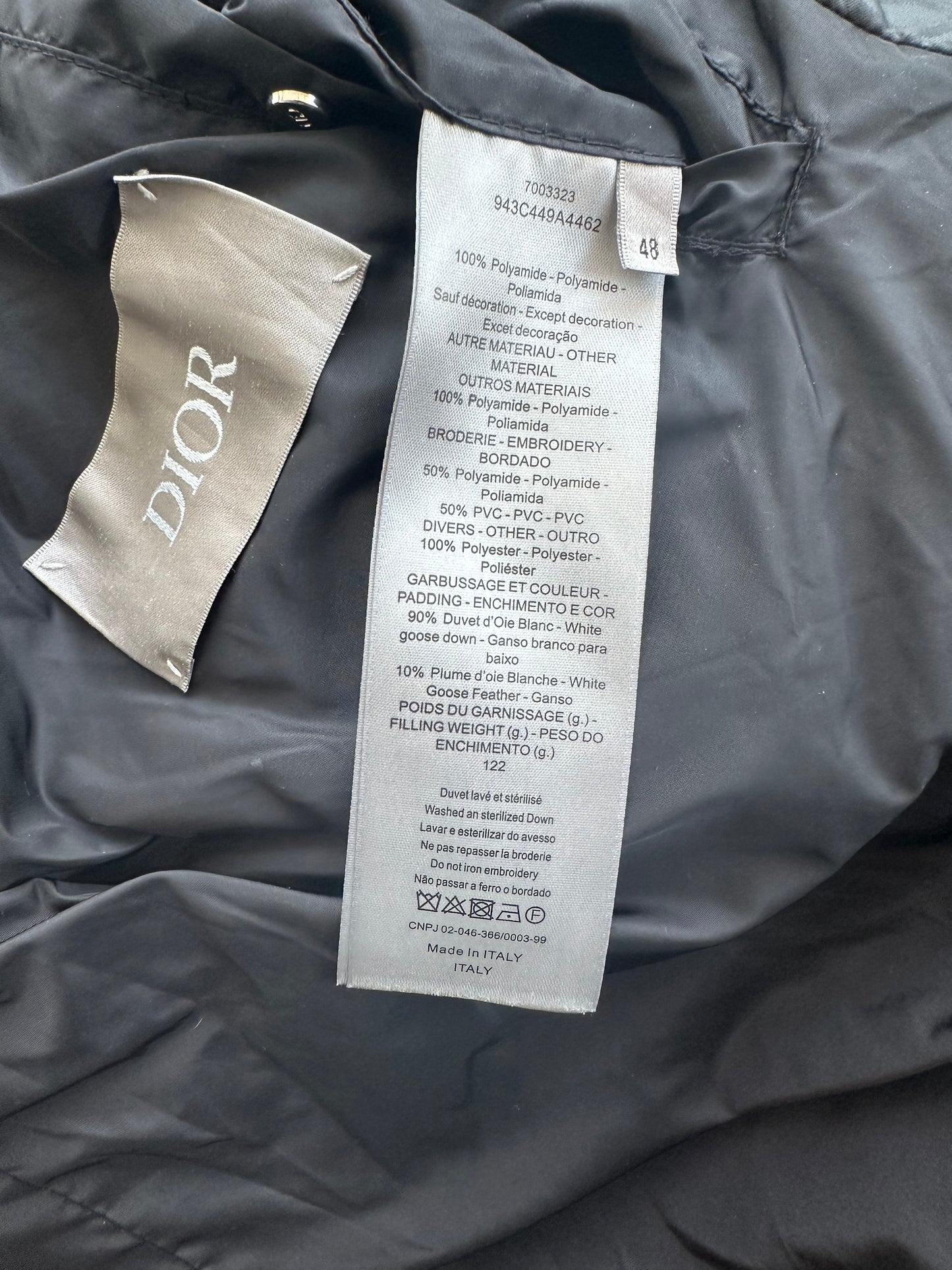 Dior Black Oblique Puffer Jacket