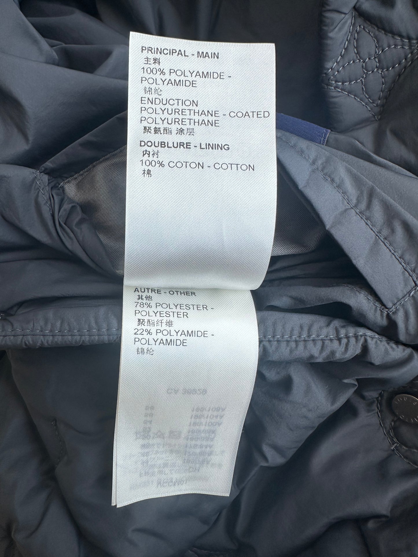 Louis Vuitton Black Embroidered Monogram Puffer Jacket