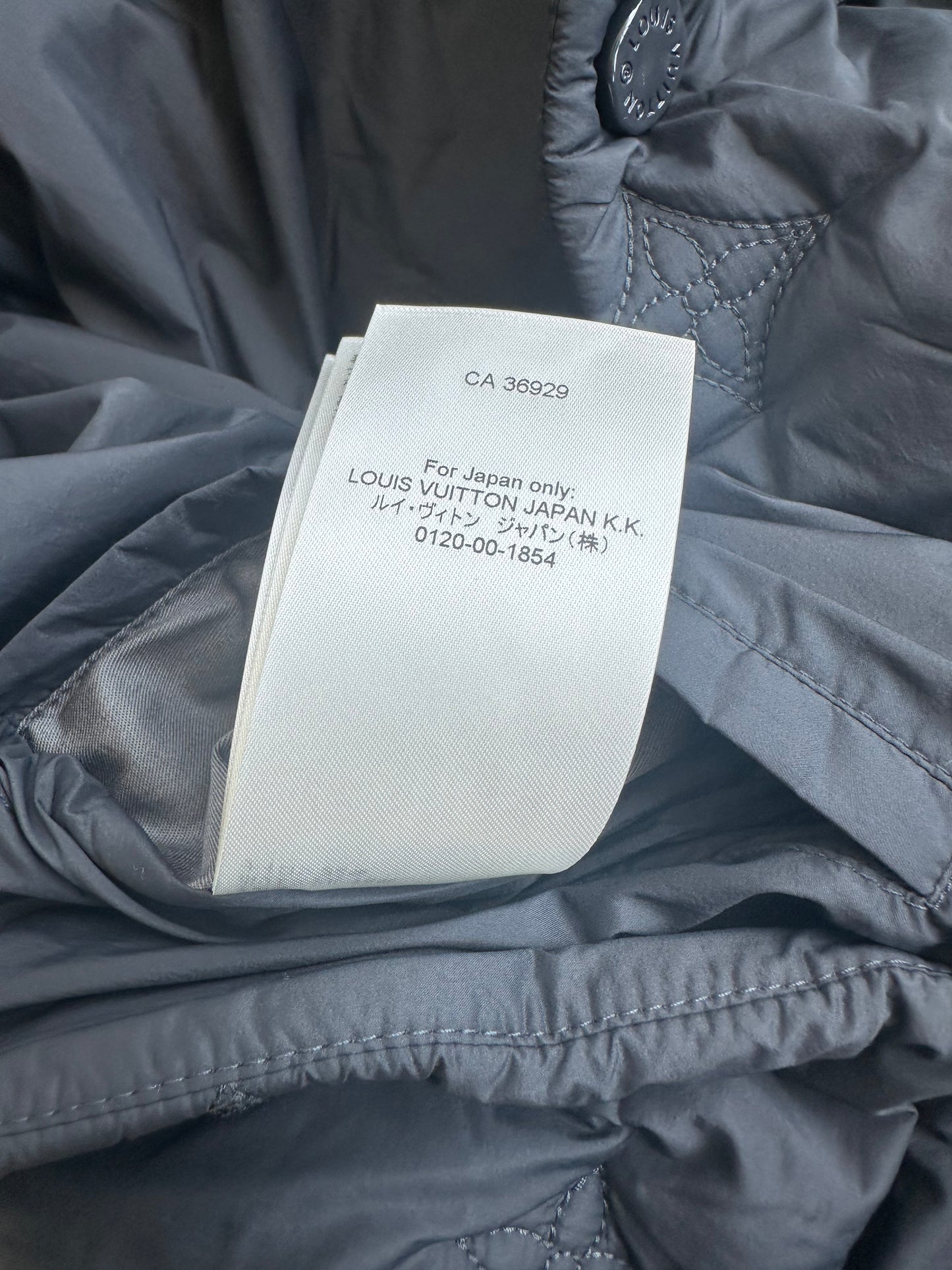 Louis Vuitton Black Embroidered Monogram Puffer Jacket
