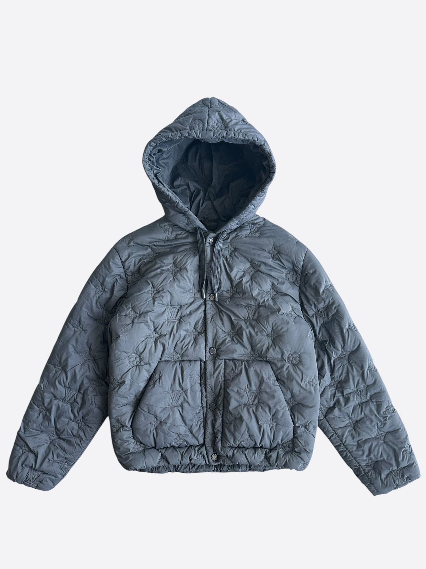 Louis Vuitton Black Embroidered Monogram Puffer Jacket