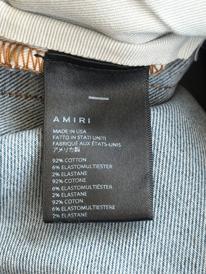 Amiri Clay Indigo & Black Bandana Patch MX1 Jeans