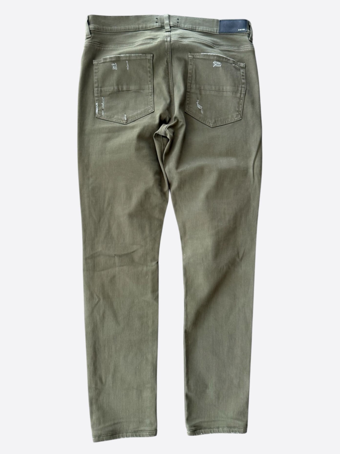 Amiri Olive & Green Bandana Patch Thrasher Jeans