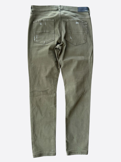 Amiri Olive & Green Bandana Patch Thrasher Jeans