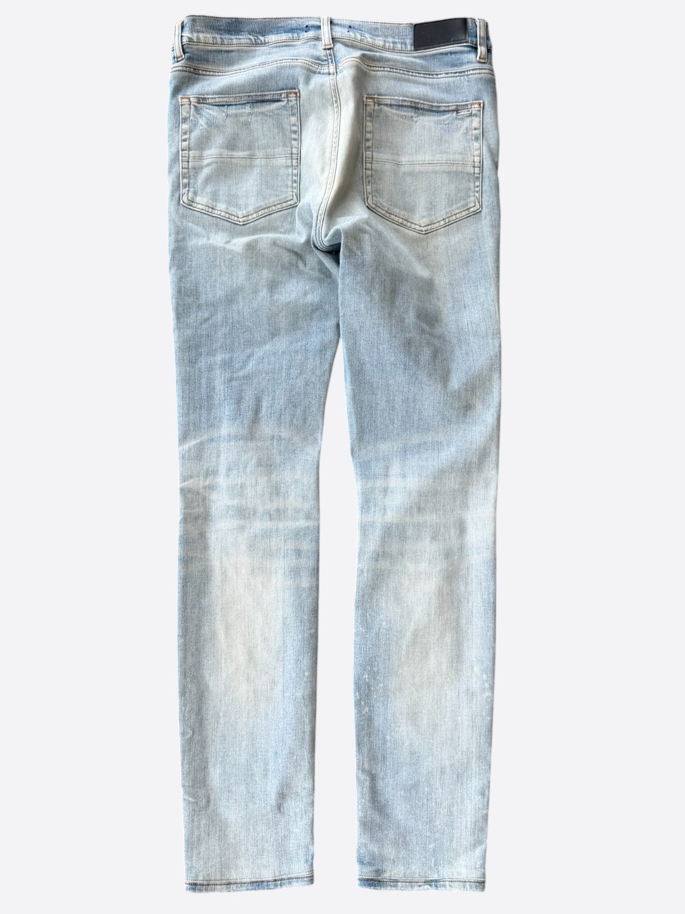 Amiri Clay Indigo & Brown Plaid Patch Thrasher Jeans