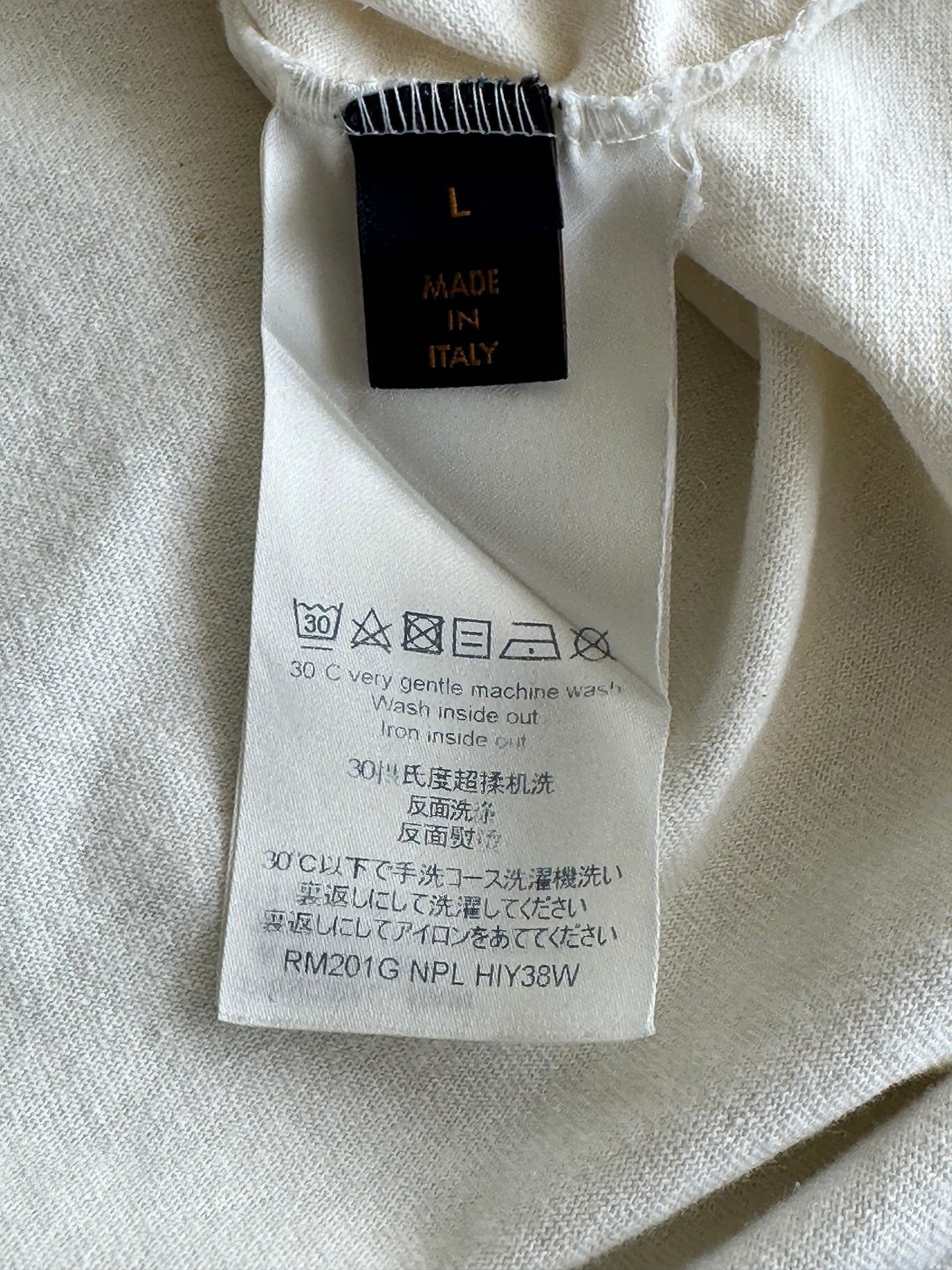 Louis Vuitton White & Black Planes Logo T-Shirt