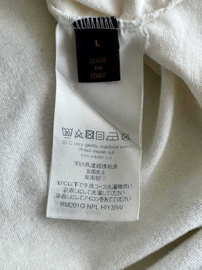 Louis Vuitton White & Black Planes Logo T-Shirt