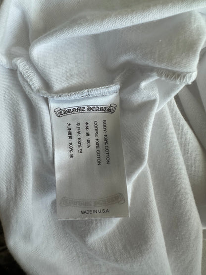 Chrome Hearts White & Purple Neck Logo Longsleeve T-Shirt