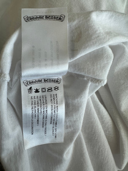 Chrome Hearts White & Purple Neck Logo Longsleeve T-Shirt