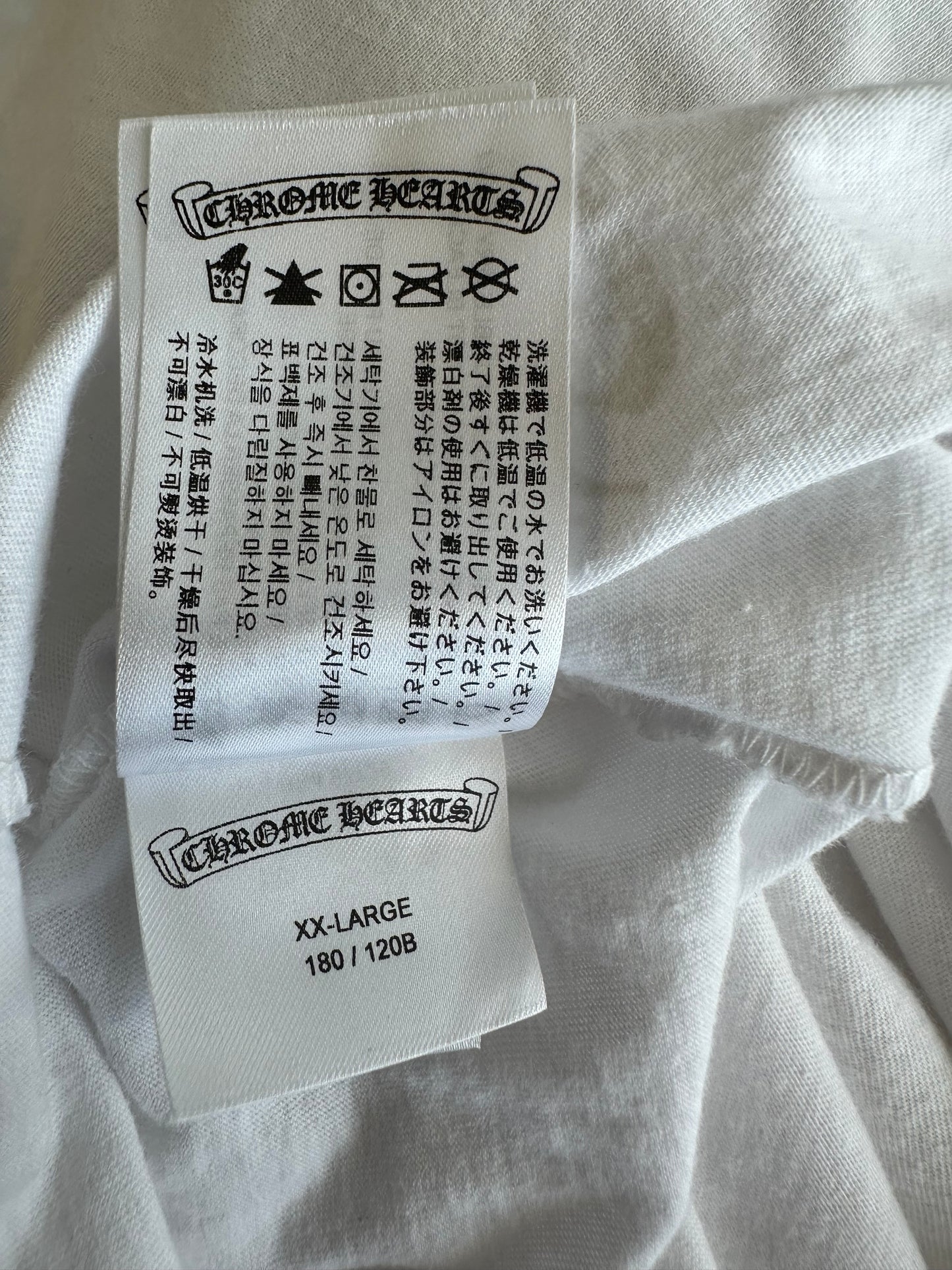 Chrome Hearts White & Purple Neck Logo Longsleeve T-Shirt