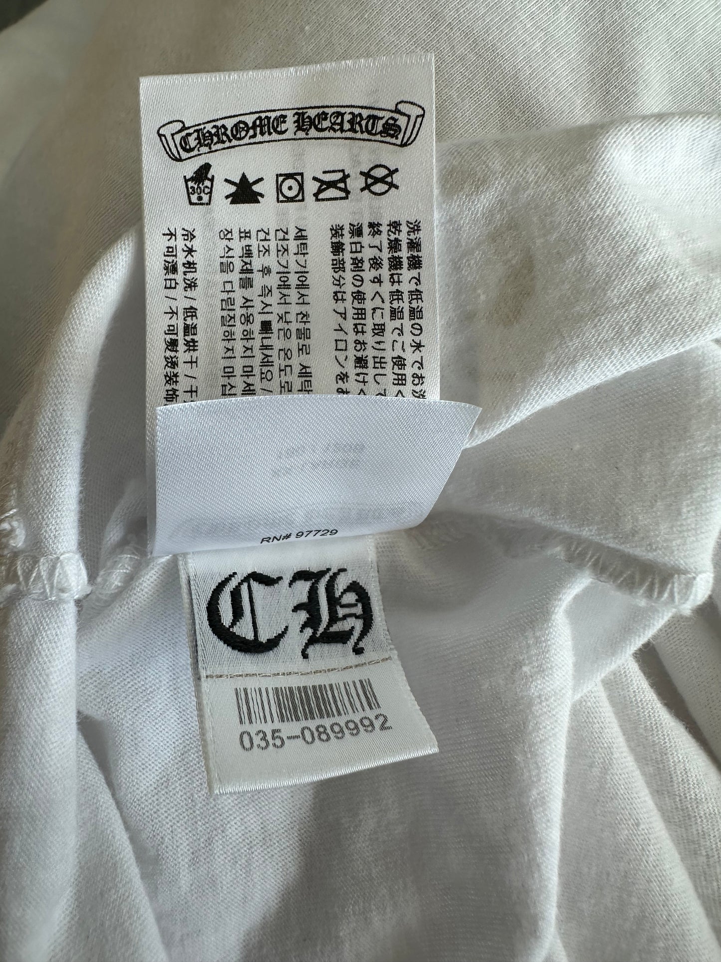 Chrome Hearts White & Purple Neck Logo Longsleeve T-Shirt