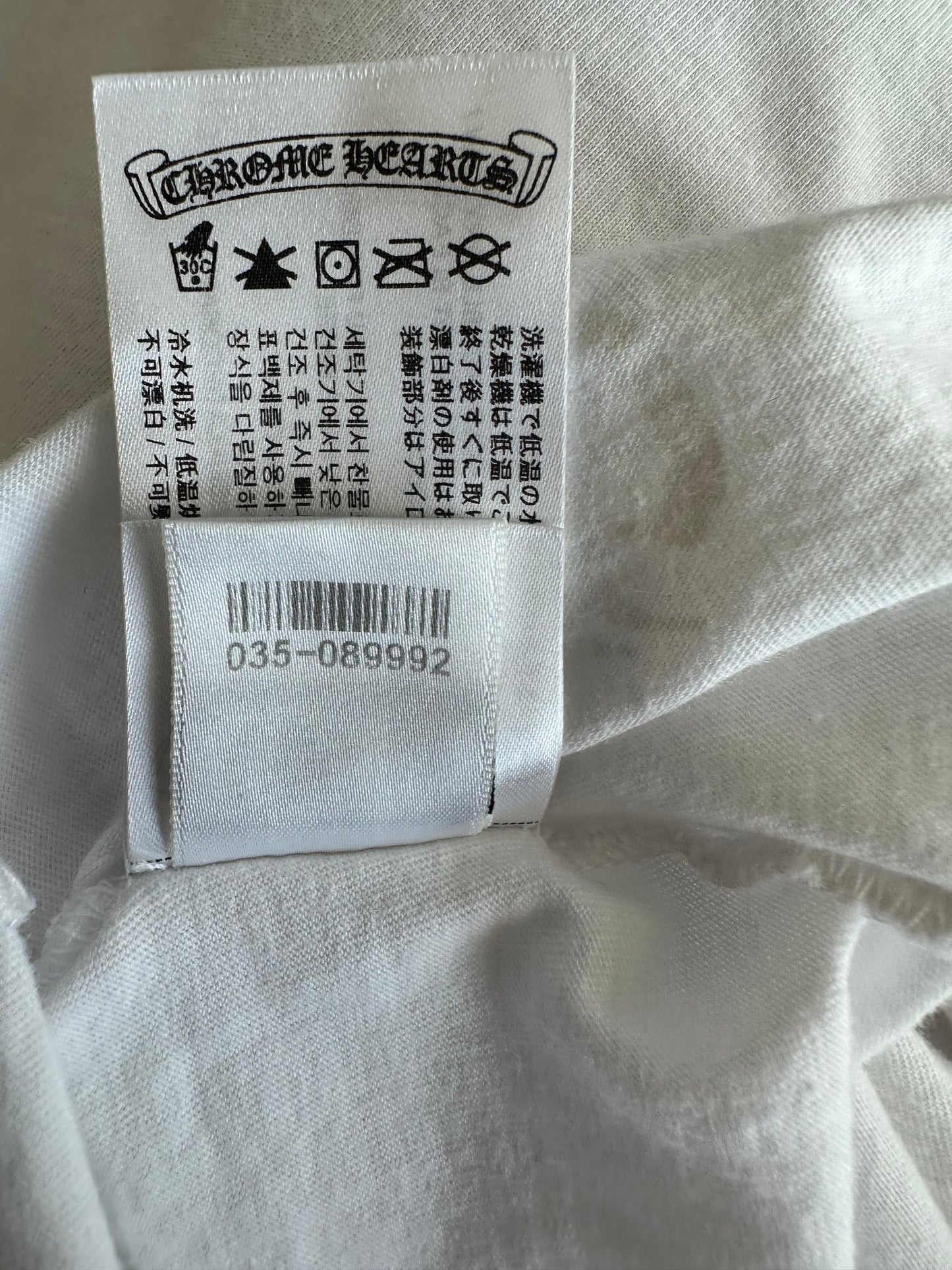 Chrome Hearts White & Purple Neck Logo Longsleeve T-Shirt