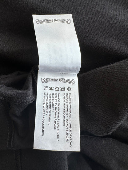 Chrome Hearts Black & White Scroll Logo Longsleeve T-Shirt