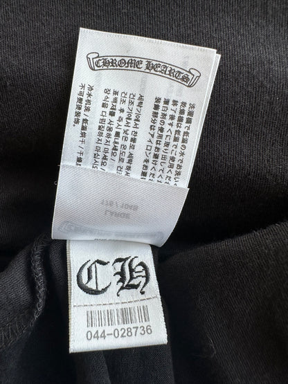 Chrome Hearts Black & White Scroll Logo Longsleeve T-Shirt
