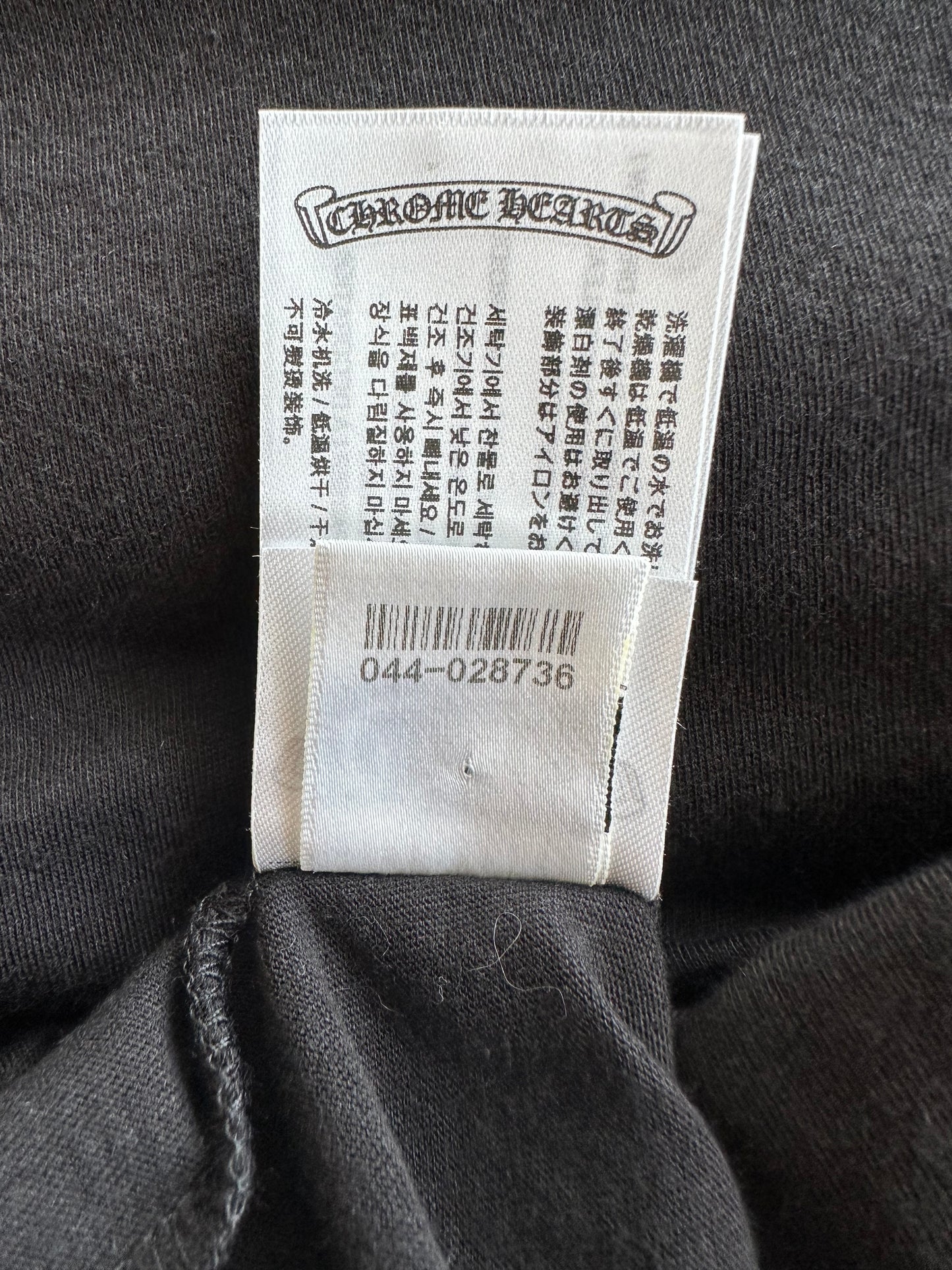 Chrome Hearts Black & White Scroll Logo Longsleeve T-Shirt