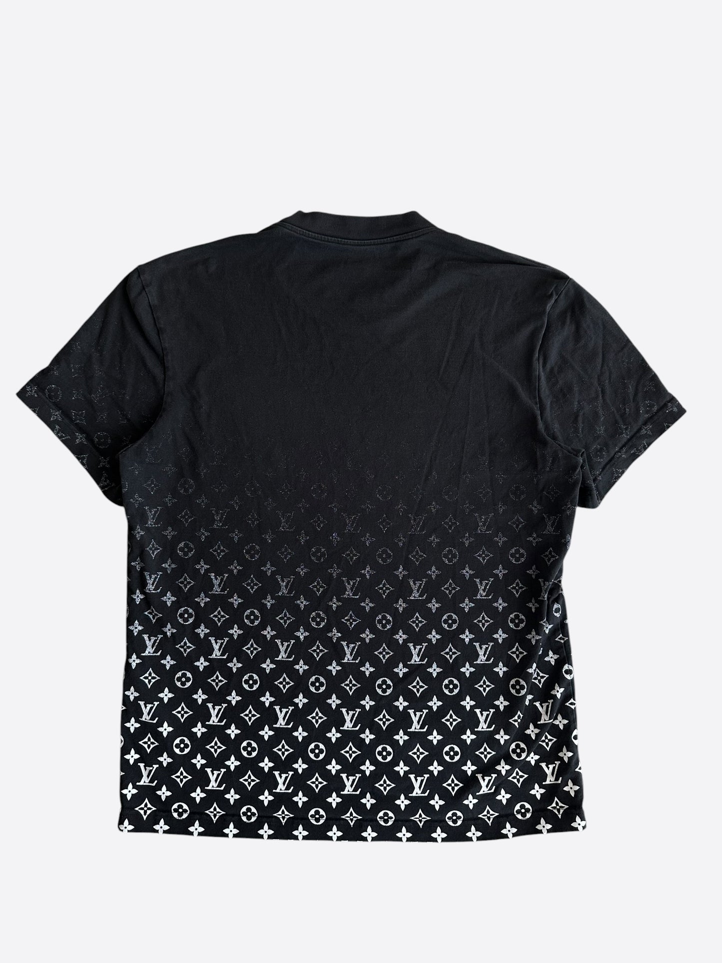Louis Vuitton Black & White Monogram Gradient T-Shirt