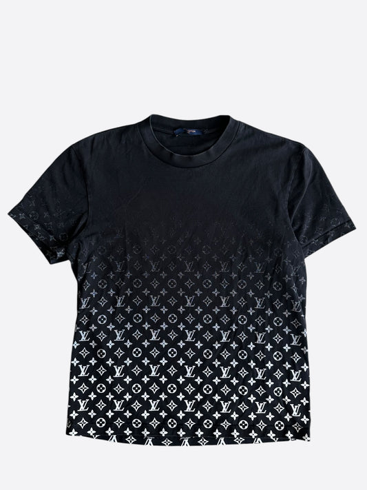 Louis Vuitton Black & White Monogram Gradient T-Shirt