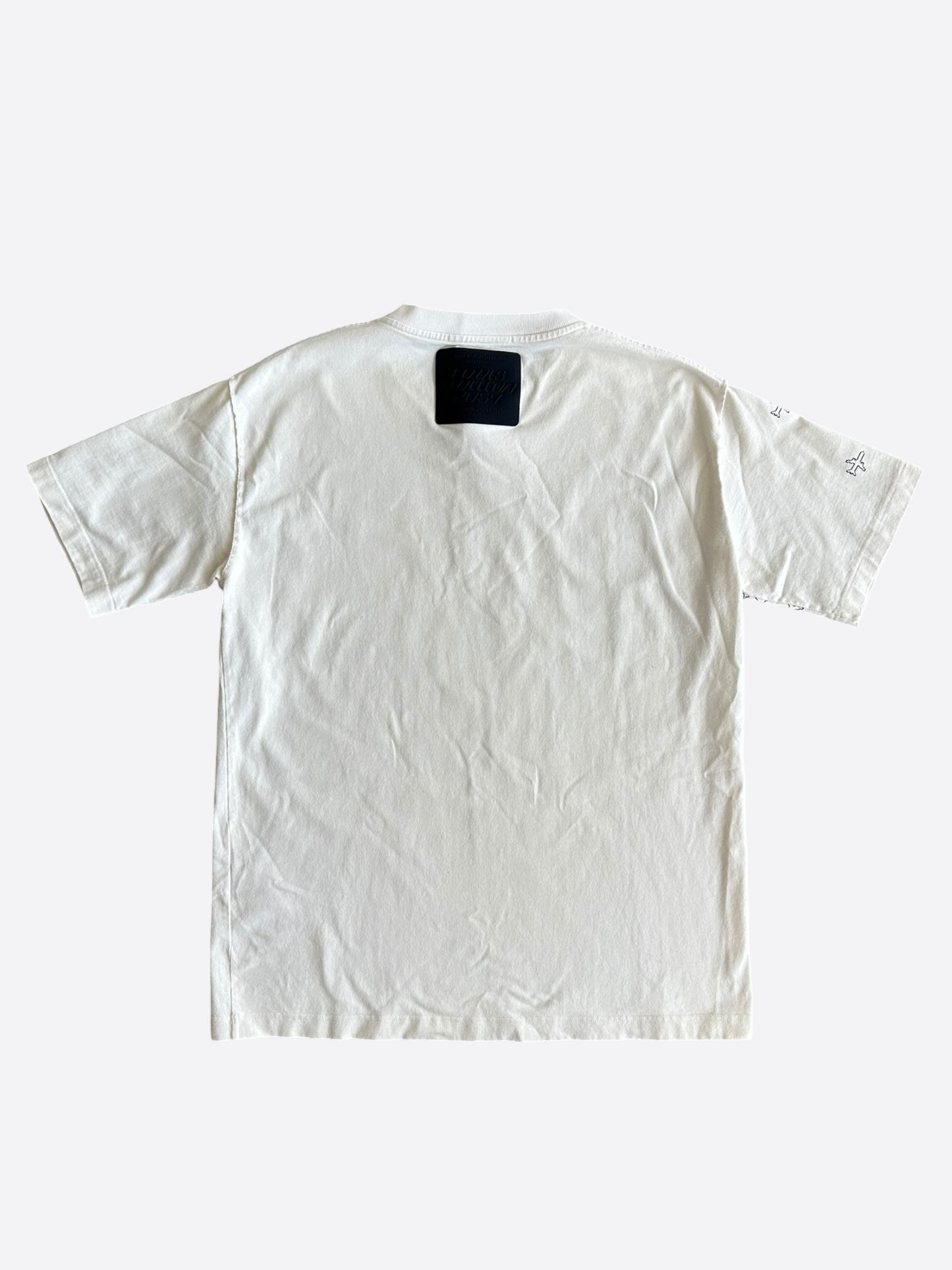 Louis Vuitton White & Black Planes Logo T-Shirt