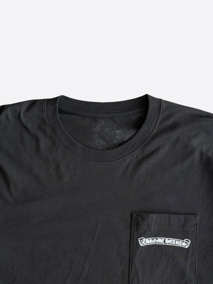 Chrome Hearts Black & White Scroll Logo Longsleeve T-Shirt
