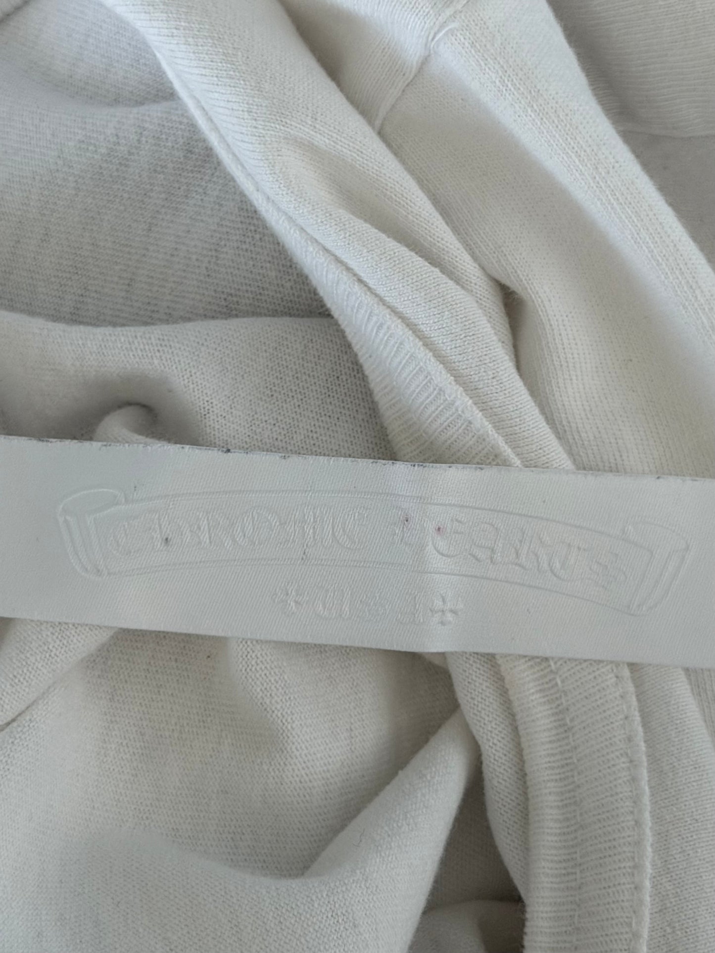 Chrome Hearts White & Black Embroidered Logo Longsleeve T-Shirt