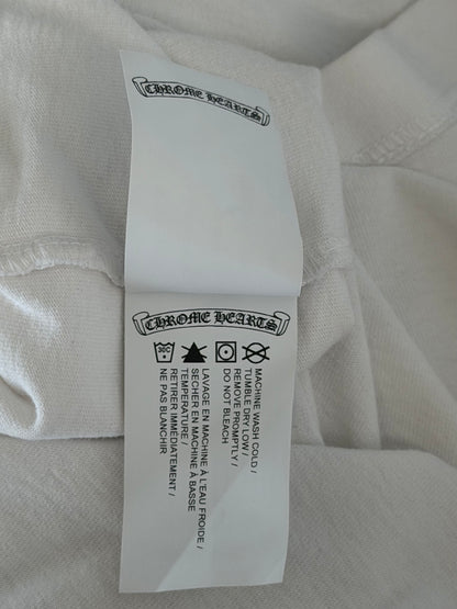 Chrome Hearts White & Black Embroidered Logo Longsleeve T-Shirt