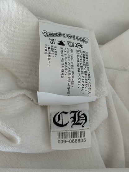 Chrome Hearts White & Black Embroidered Logo Longsleeve T-Shirt