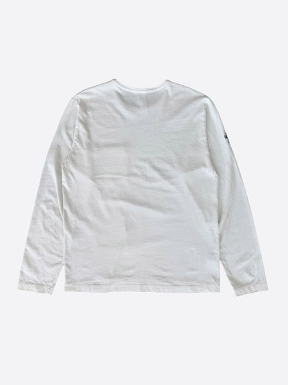 Chrome Hearts White & Black Embroidered Logo Longsleeve T-Shirt