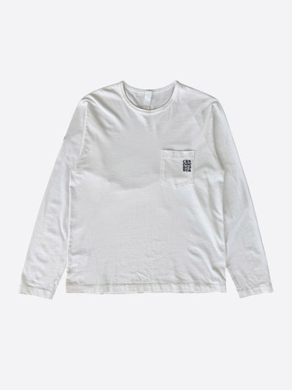 Chrome Hearts White & Black Embroidered Logo Longsleeve T-Shirt