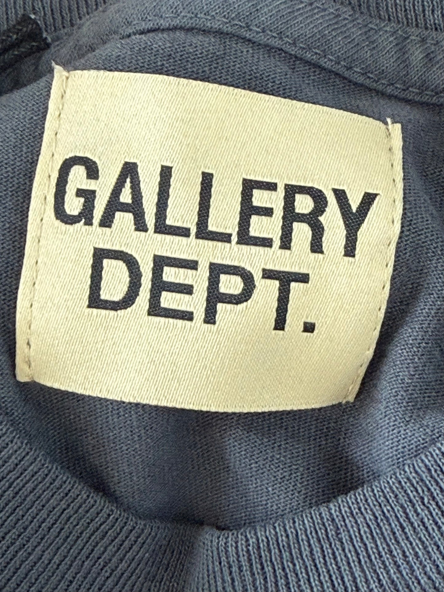 Gallery Dept Faded Black & White French Logo Longsleeve T-Shirt