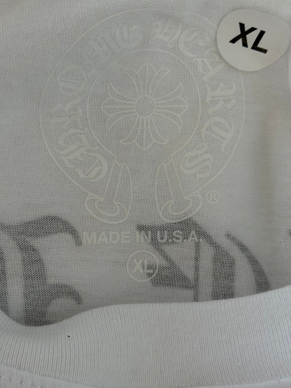 Chrome Hearts White & Black Scroll Logo T-Shirt