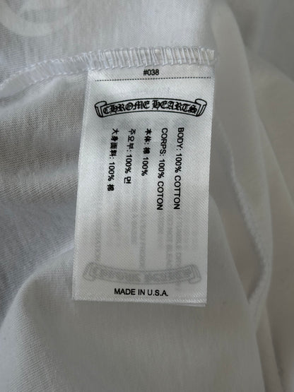 Chrome Hearts White & Black Scroll Logo T-Shirt