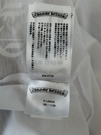 Chrome Hearts White & Black Scroll Logo T-Shirt