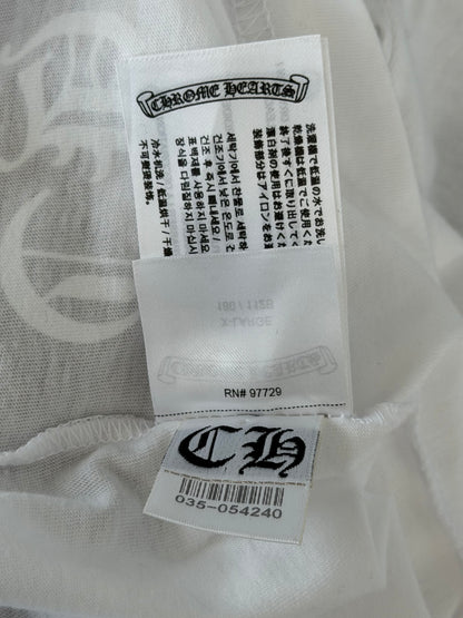 Chrome Hearts White & Black Scroll Logo T-Shirt
