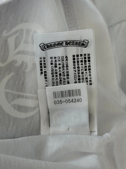 Chrome Hearts White & Black Scroll Logo T-Shirt