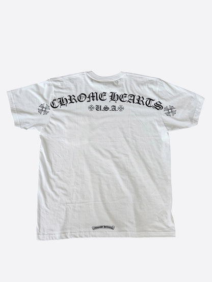 Chrome Hearts White & Black Scroll Logo T-Shirt