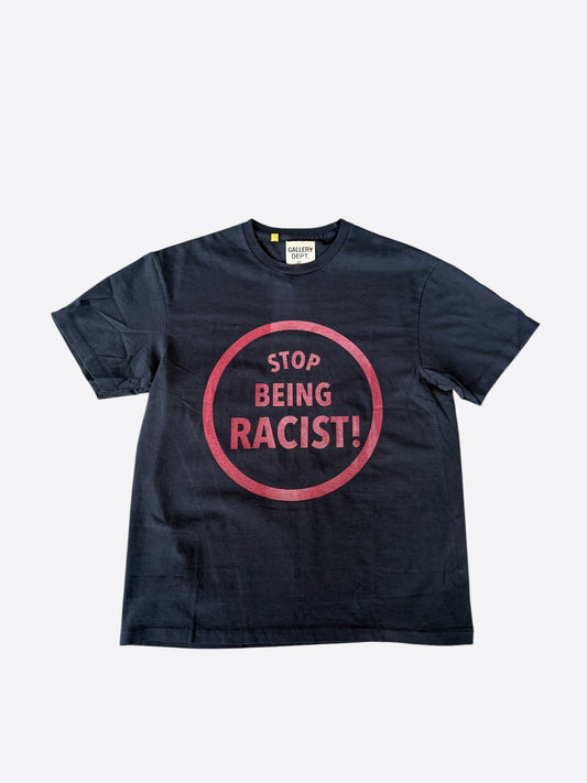 Gallery Dept Black & Red Stop Being Racist T-Shirt