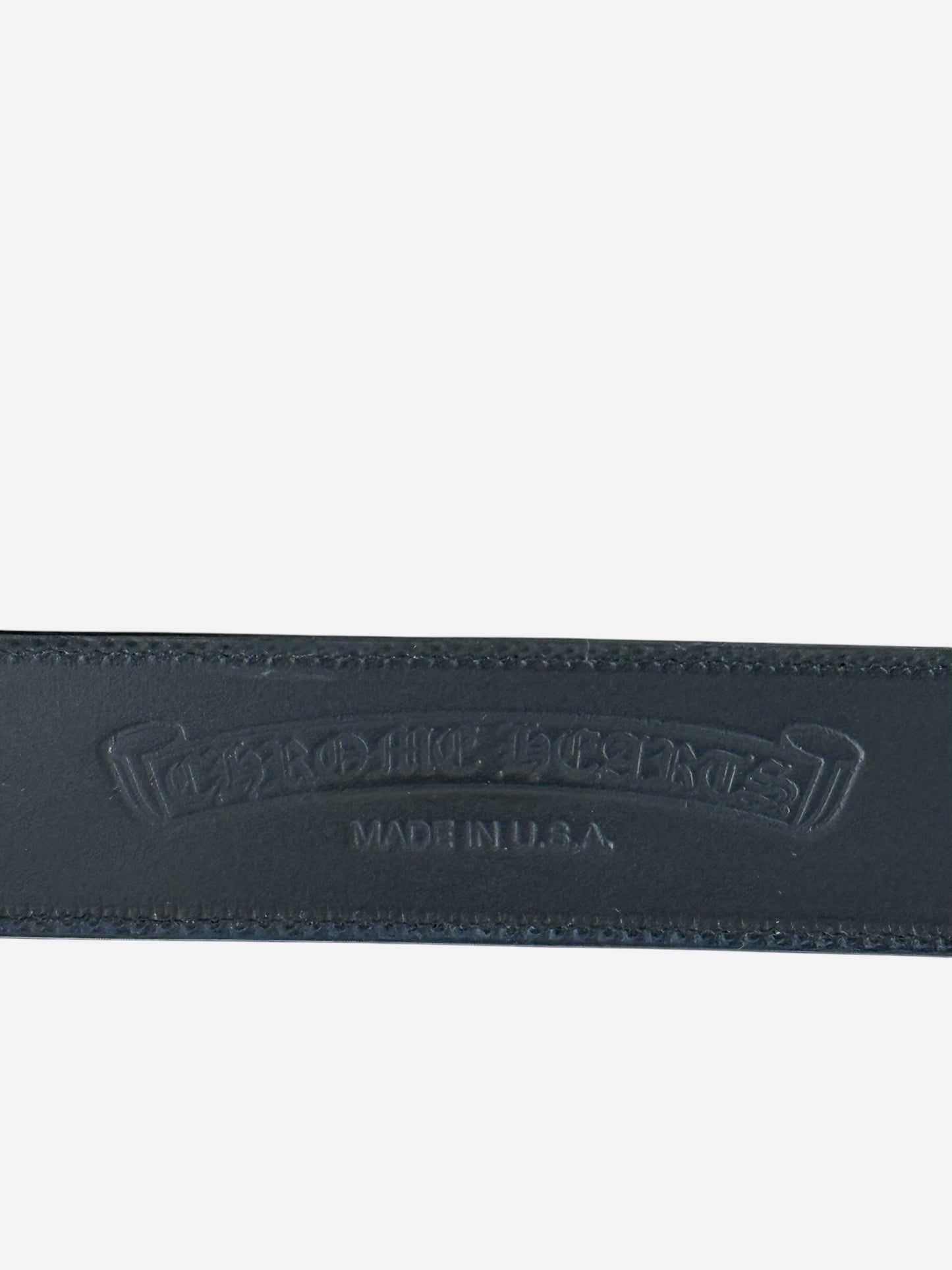 Chrome Hearts Black Leather Belt