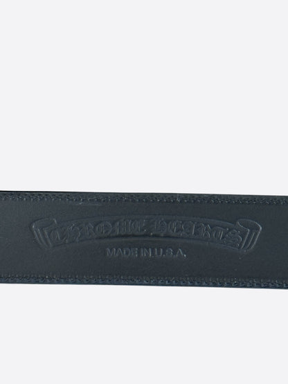 Chrome Hearts Black Leather Belt