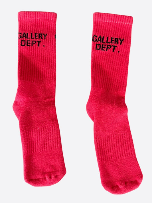Gallery Dept Red & Black Logo Socks