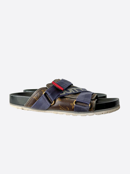 Louis Vuitton Brown Monogram Honolulu Slides