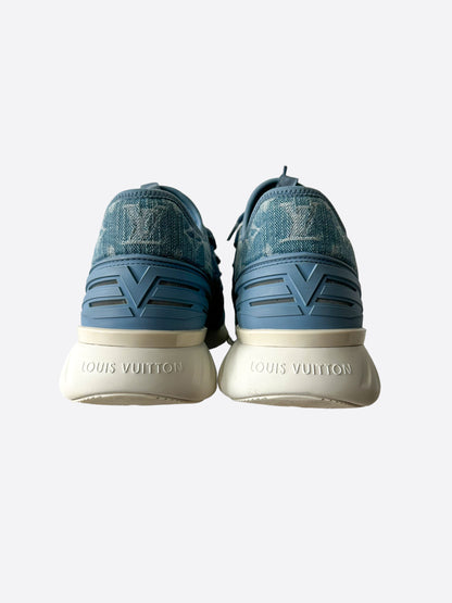 Louis Vuitton Blue Denim Monogram Fastlane Sneakers