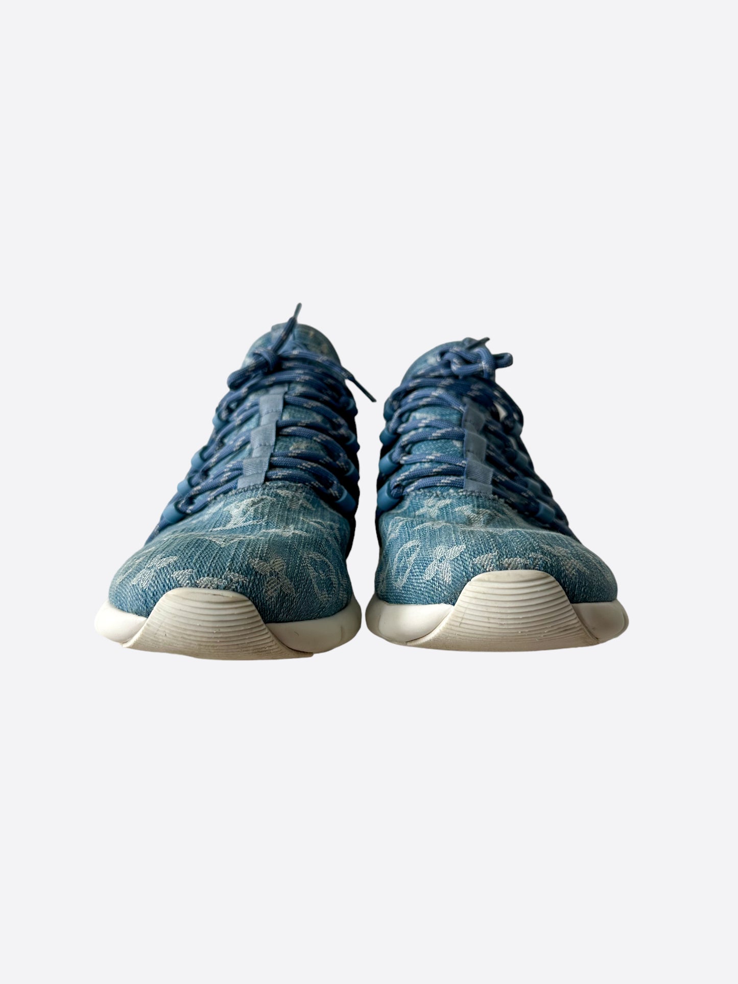 Louis Vuitton Blue Denim Monogram Fastlane Sneakers