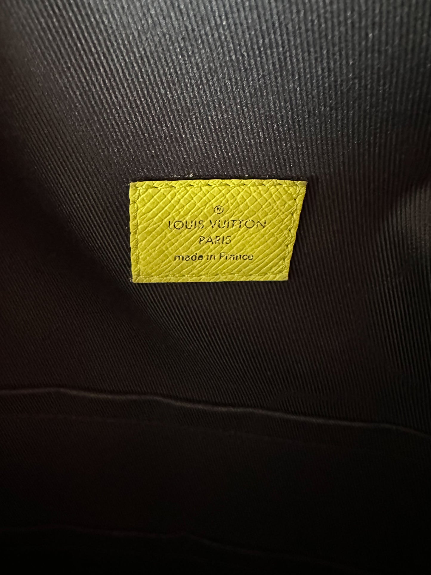 Louis Vuitton Yellow Monogram Taigarama Discovery Leather Pony