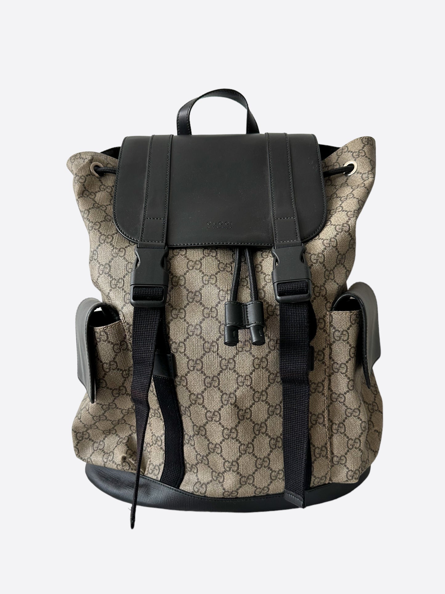 Gucci Leather GG Supreme Backpack