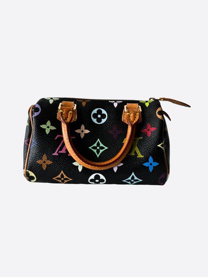 Louis Vuitton Takashi Murakami Black Multicolor Monogram Nano Speedy