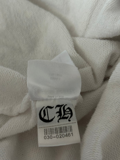 Chrome Hearts White & Black Cross Jacquard Horseshoe Logo Hoodie